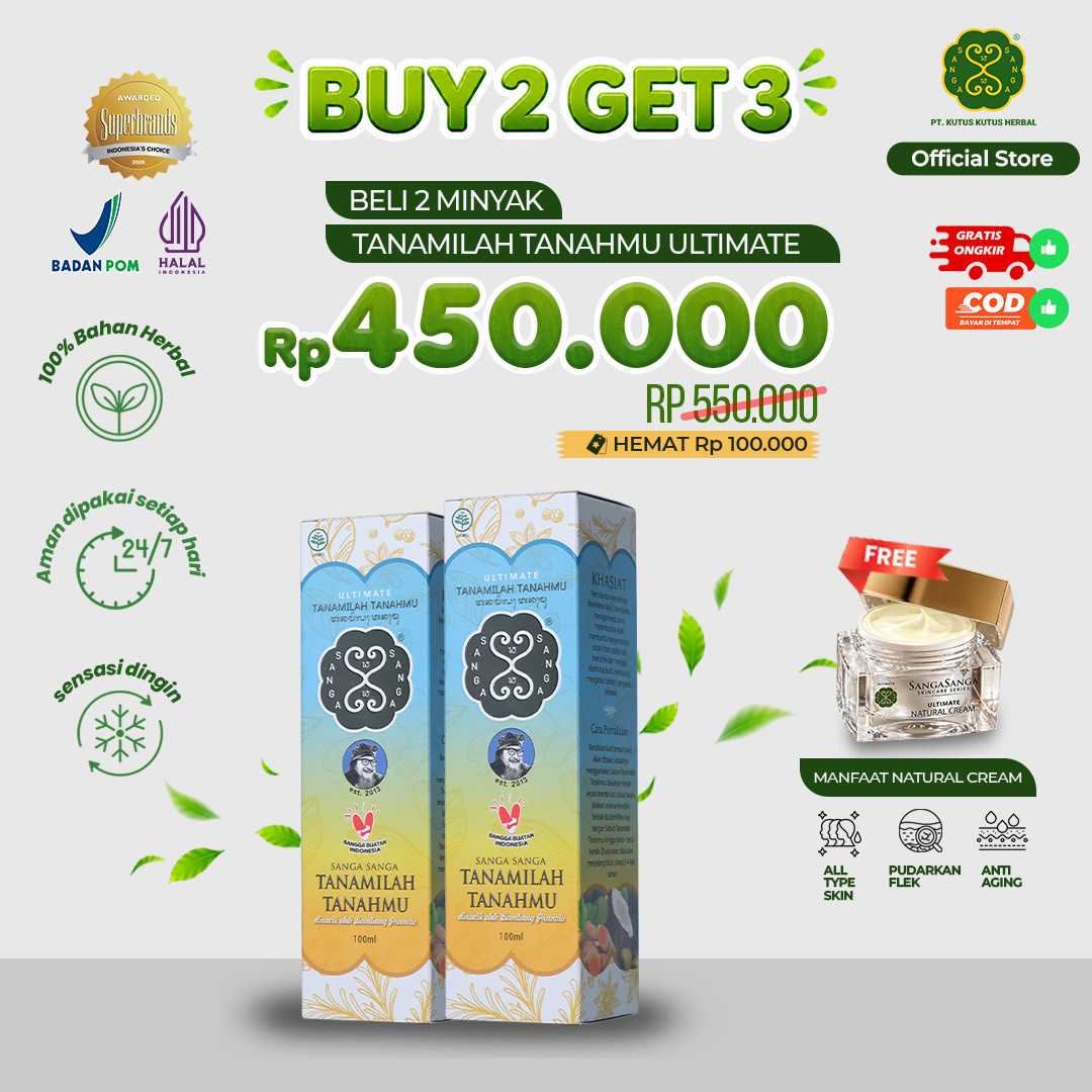[PROMO BUNDLING] – BELI 2 MINYAK TANAMILAH TANAHMU ULTIMATE FREE NATURAL CREAM – Minyak Tanamilah Tanahmu Ultimate 100ml